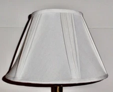Bell Empire Pleated Panel White Fabric Slant Lamp Shade