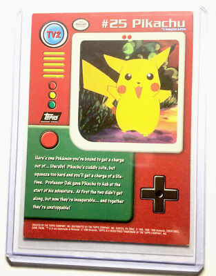 Topps Series 1 1999 TV Animation Ed #25 PIKACHU TV2 Pokemon