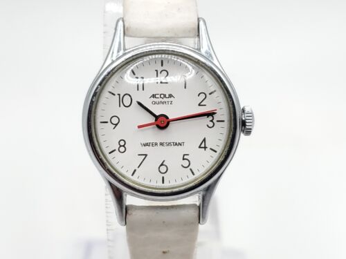 Vintage 1995 Acqua By Timex Quartz Watch Womens New Battery Silver Tone 20mm