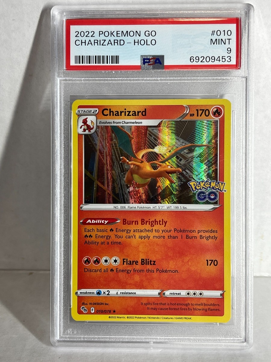 Pokémon 2022 Pokemon GO Charizard #010 HOLO PSA Mint 9 LOW POP | eBay
