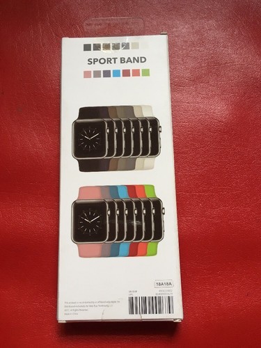 Sport Band - Silicone Sport Band for Apple Watch- 38mm - GRAY- WESC038 - Picture 2 of 2