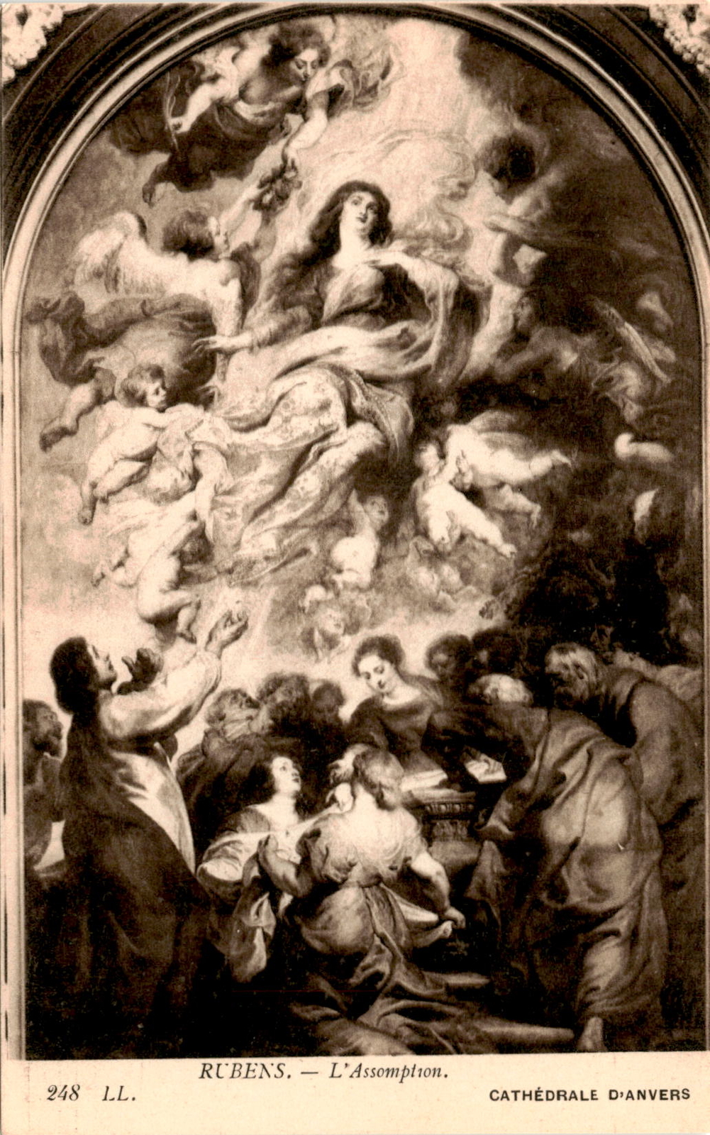 RUBENS, L'Assomption, CATHÉDRALE D'ANVERS Postcard