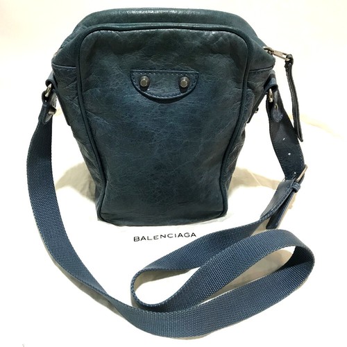 Sac bandoulière BALENCIAGA classique reporter bleu clair officiel 272861