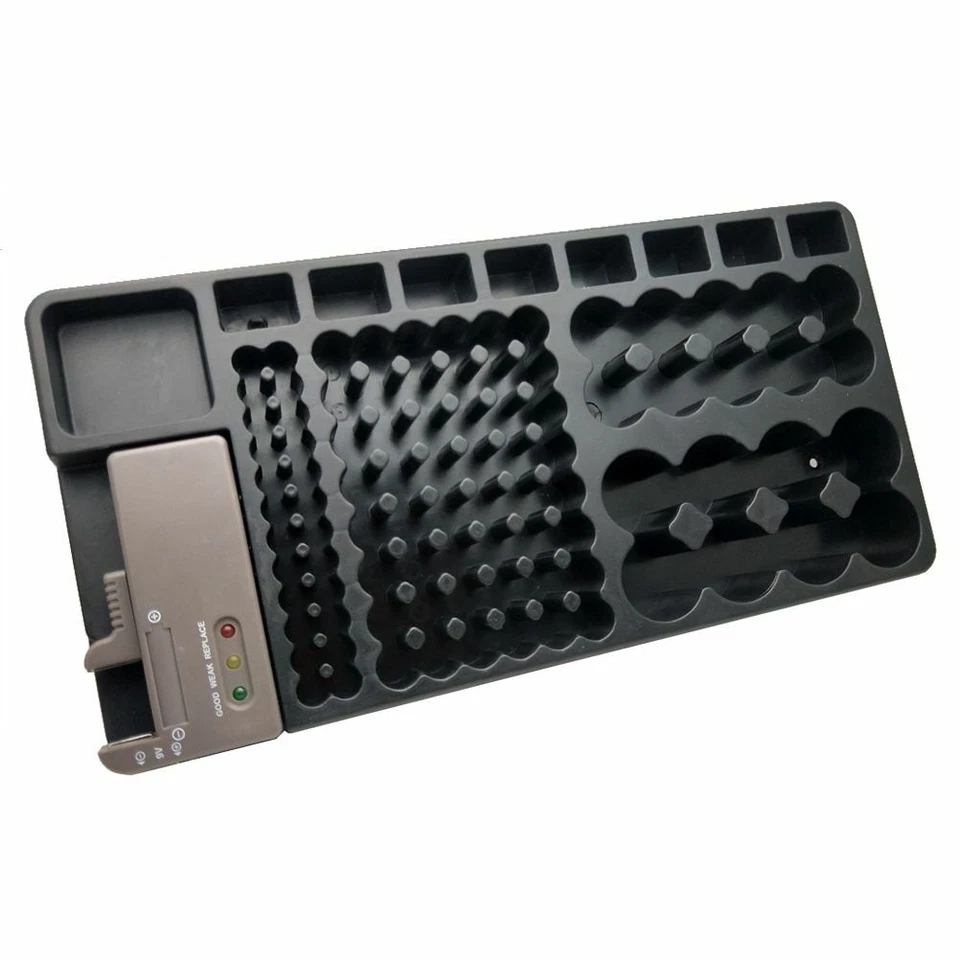 Battery Organiser Storage Box With Removable Battery Tester  Batteries AA AAA 9V - Image 2 of 4