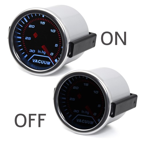 52mm Universal Car Vacuum Gauge -30~0 in.Hg Meter Auto White LED Pointer Gauge - Picture 3 of 12