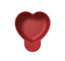 Heart Shaped Platinum Silicone Food Bowl for Toddlers, 13 oz, Made in Korea, ...