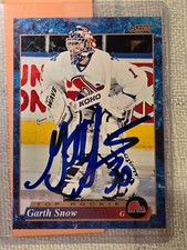 1993-94 Score Garth Snow Top Rookie RC Quebec Nordiques #628 Auto Autograph Card