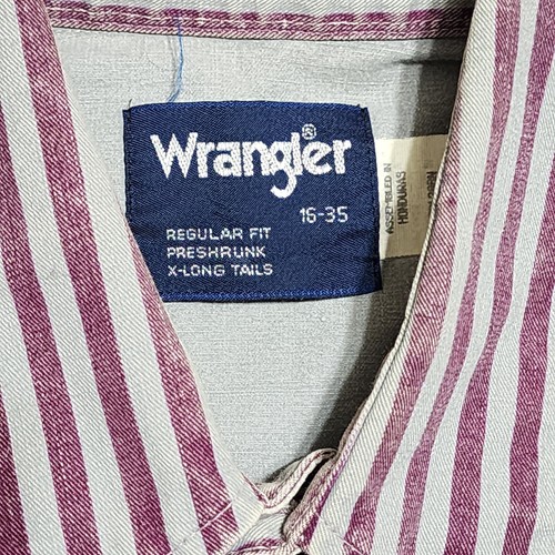 Wrangler Brushpopper Vibtage X-Long Tails Herren Western gestreift Hemd 16 x 35 L - Bild 5 von 12