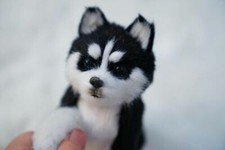 Realistic Husky Dog Simulation Toy Dog Puppy Lifelike