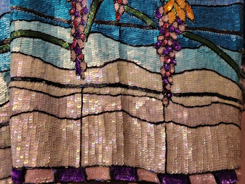 VTG 80s Past Times Wisteria Tiffany Stained Glass Sequin Beaded Jkt Sz L NWOT - Picture 7 of 16