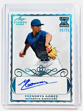 2020 Leaf Trinity Platinum Spectrum #AYG1 Yoendrys Gomez/25 Autograph Yankees