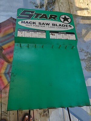 STAR trade mark Hack Saw Blades tin signs vintage