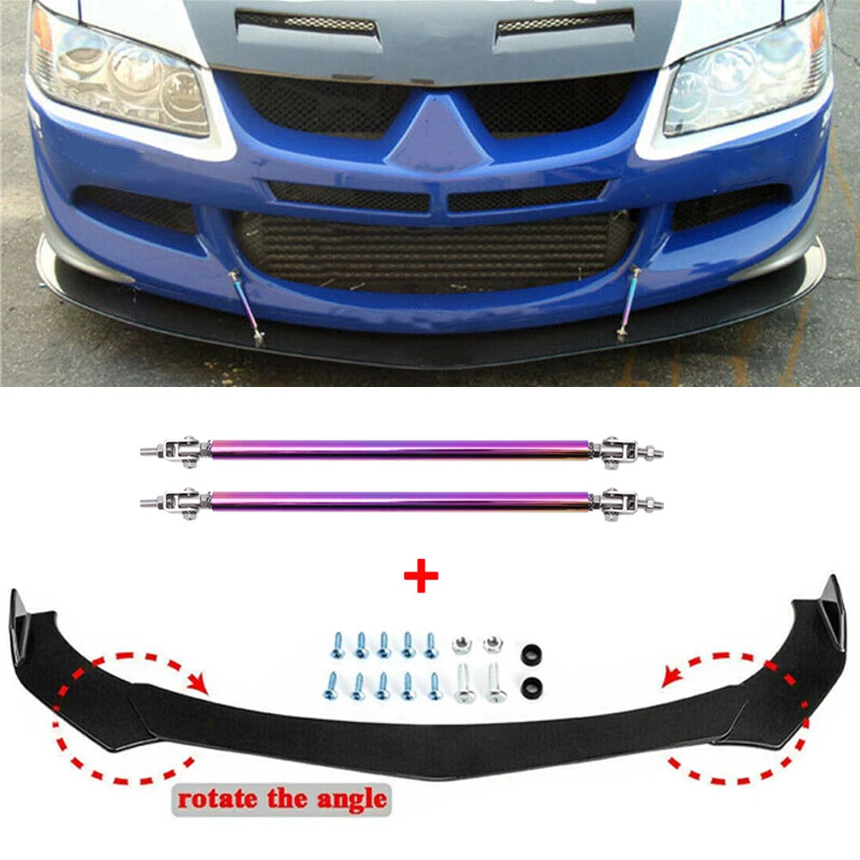 适用于三菱 Lancer Eclipse 前保险杠唇锅分离器 + 支柱杆杆 — 第 2/4 张图片