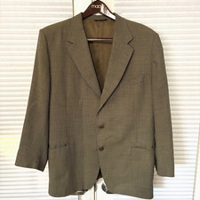 Canali Blazer Mens 46 US /56 EU Blue Gray Houndstooth 100 Wool Made in Italy