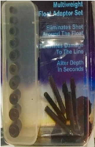 Multiweight float adaptor + 10 matching black coarse fishing floats gift set 3 - Picture 2 of 6