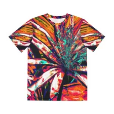 All Over Print T Shirt Psychedelic Neon Tropical Futuristic Nature Colorful Surf
