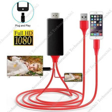 HDMI Mirroring AV Cable Phone to TV HDTV Adapter 1080P for iPhone 14 13 12 11 XR