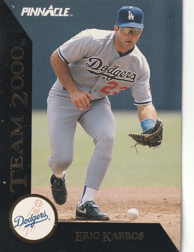 FREE SHIPPING-MINT-1992 Pinnacle Team 2000 Eric Karros #76 DODGERS