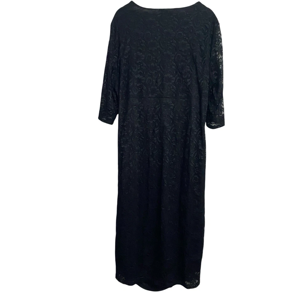 Kiyonna Vestido Mujer’s 4X Sexy Drapeado Acanalado Ajustado Elástico Encaje Fiesta Adelgazante Foto 2 de 4