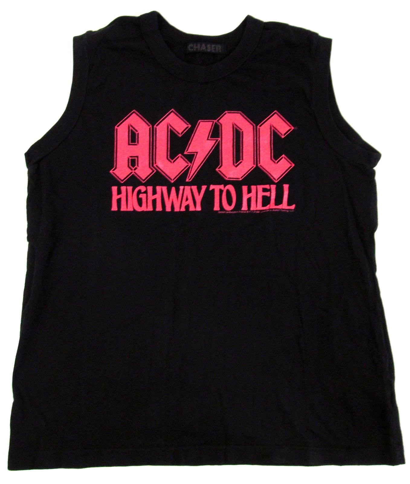 AC/DC Crop Top T-shirt Highway To Hell CHASER Tank Top Women Juniors ...