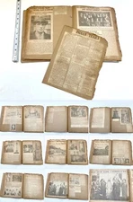early 20th century NEWSPAPER CLIPPINGS SCRAPBOOK scituate BRAINTREE boston DUXBU