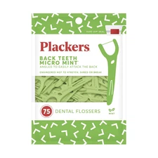 Plackers Back Teeth Micro Dental Flossers, Delicious Mint Flavor, Provides Ea...