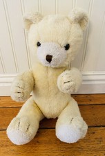 Vtg Schmid Jointed Musical Bear Plush 14  Wind Up Cream White Gordon Fraser