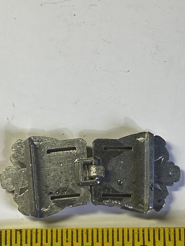 Vintage Art Deco Rhinestone 2 Piece Silver Tone Buckle Set (Please Read) - Picture 11 of 12
