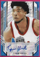 2022 Leaf Metal Basketball TYRESE HUNTER Blue ARC Rookie Autograph 2/30
