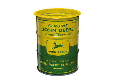 John Deere Spardose Ölfass Sparbüchse Geldspardose Kinder Matt Logo Sparschwein