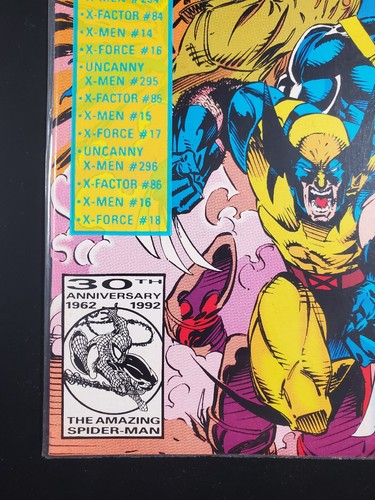 X-men #14 Direct Edition Polybagged Marvel Comics 1992 - Foto 6 di 12