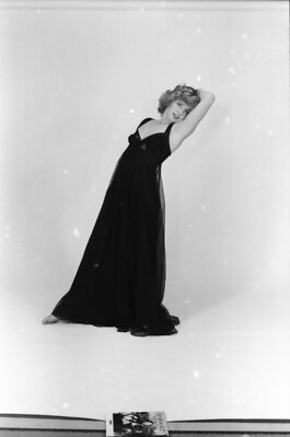 Vintage 1980's Photo Negative Model Beautiful Woman Lingerie Sexy Dress