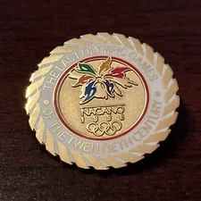 Vintage 1998 Nagano Last Olympic Games Of The 20th Century Lapel Hat Pin