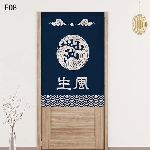 Japanese Style Door Curtain Screen Cotton Linen Noren Cherry Flower Room Divider - Bild 29 von 44