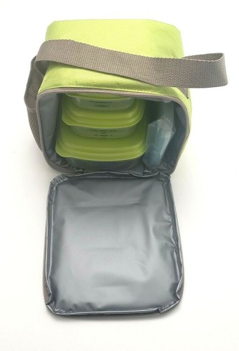 Kit de porciones inteligentes Lunch On The Go bolsa de almuerzo aislada con bolsa de hielo neón/gris - Imagen 5 de 7