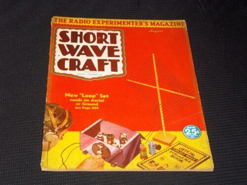 1933 AUGUST SHORT WAVE CRAFT MAGAZINE NICE COVER - E 131 - Picture 1 of 2