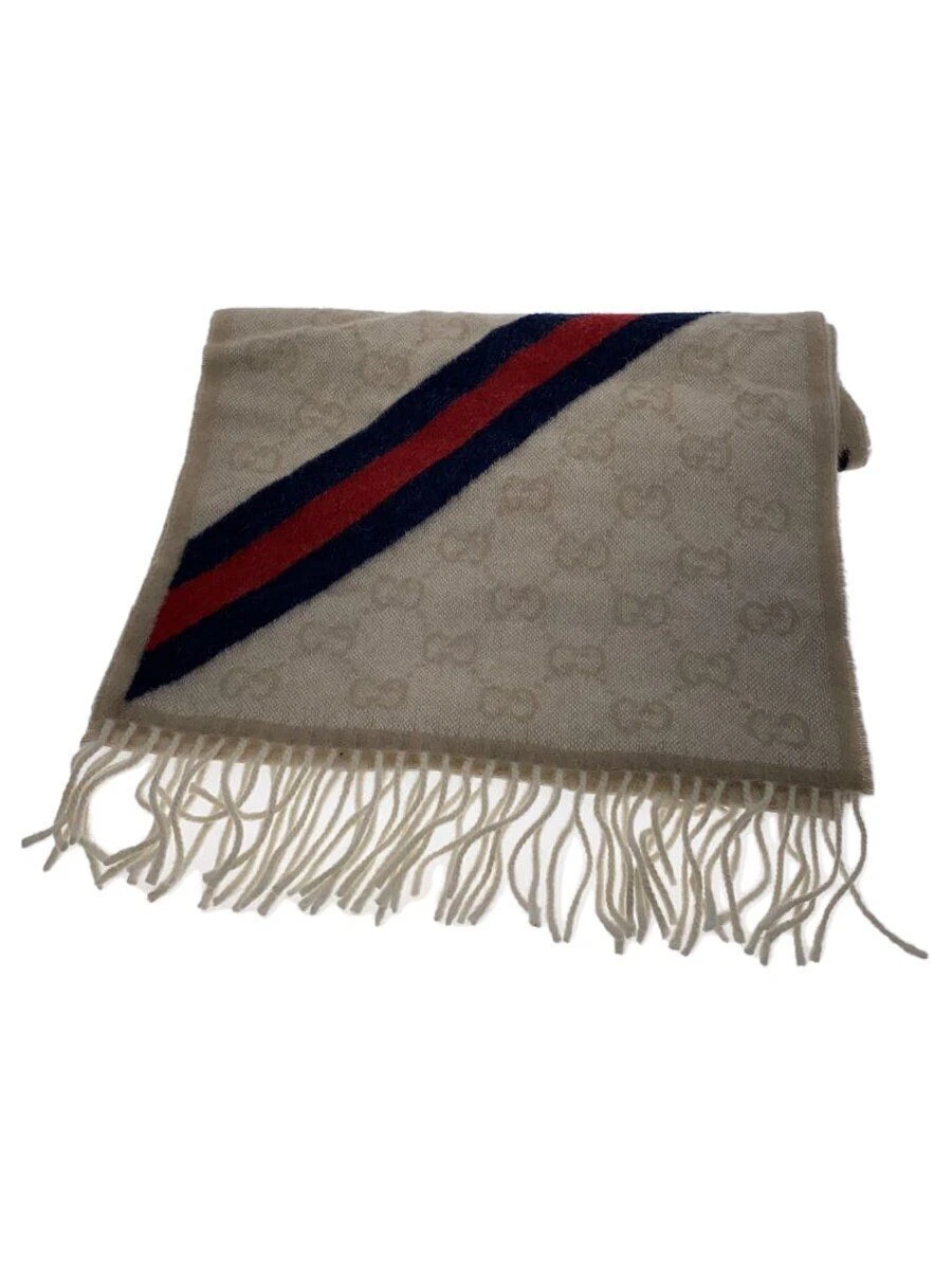 Echarpe femme GUCCI laine crème motif total 570603 Occasion