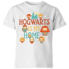 Image of Harry Potter Kids Hogwarts Is My Home T-Shirt Kids | Official Licensed | White