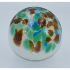 Hand Blown Multi-Color Art Glass Orb Sphere Globe Ball Home Decor 6"