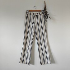 vintage 90s Viviannes Collection black stripes white trousers size 8 made in AU