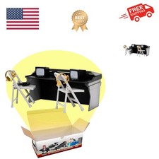 Black & Gray Commentator Table Playset for Wrestling Action Figures