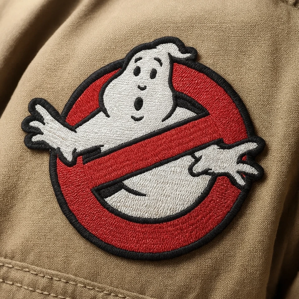 GHOSTBUSTERS movie logo iron-on embroidered patch HIGH-QUALITY! 3.5" stay-puft - Image 3 of 4