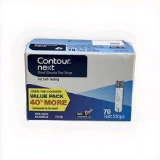 Contour Next 7278 Blood Glucose Test Strips - 70 Count Expires 11/2026