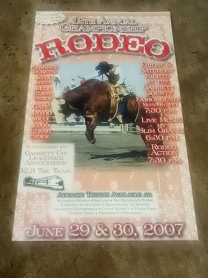 #ad 12th Annual Championship Pro Rodeo. Garrett County Fairgrounds. McHenryMD $35.00
