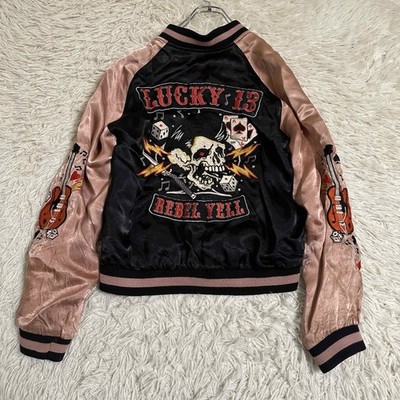 Lucky13 Lucky Thirteen Suka Jacket Embroidery Skull Short Length S No.kr160