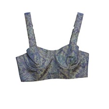 Urban Outfitters Bustier Top Womens Medium Gold NWT Brocade Floral Corset Crop