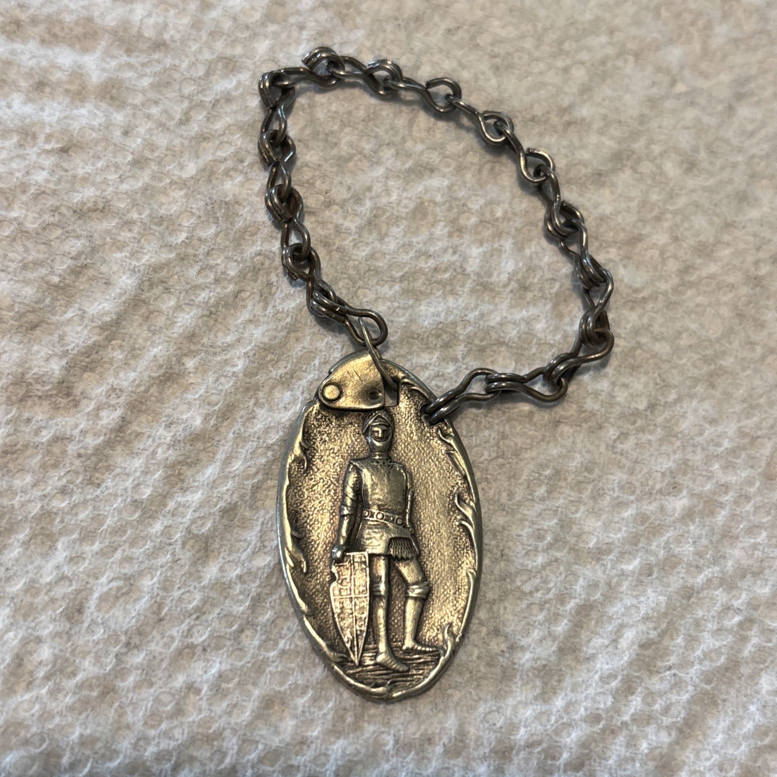 Vintage Key Fob Registry Tag Travelers Insurance Company Knight