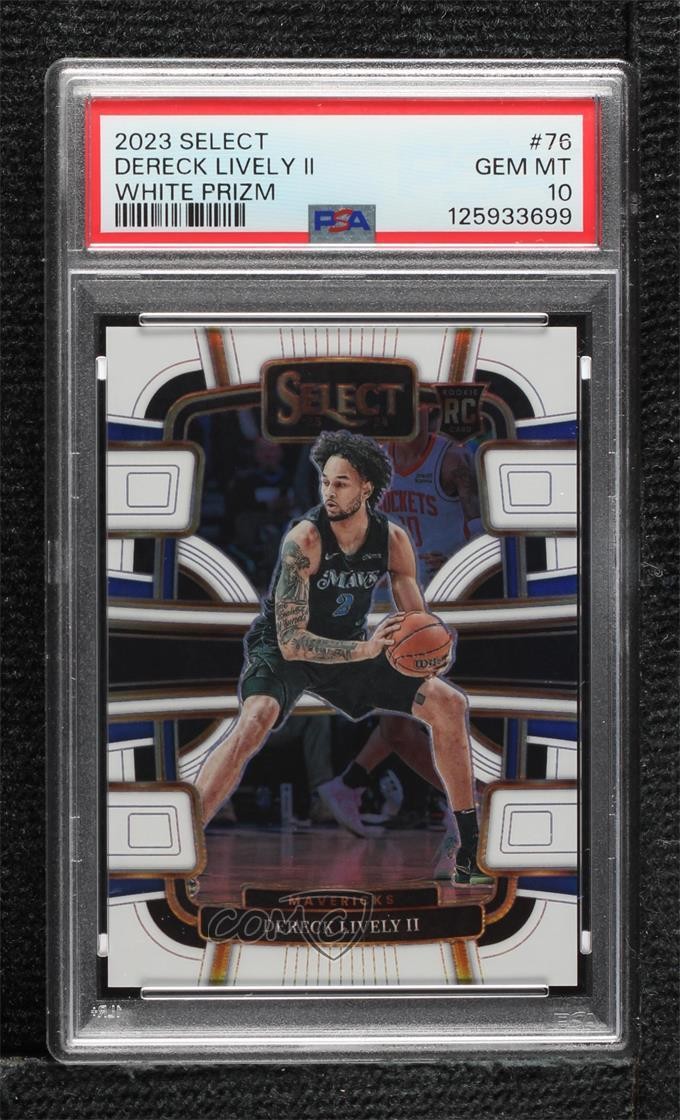 2023 Select Concourse White Prizm /149 Dereck Lively II PSA 10 GEM MT Rookie RC