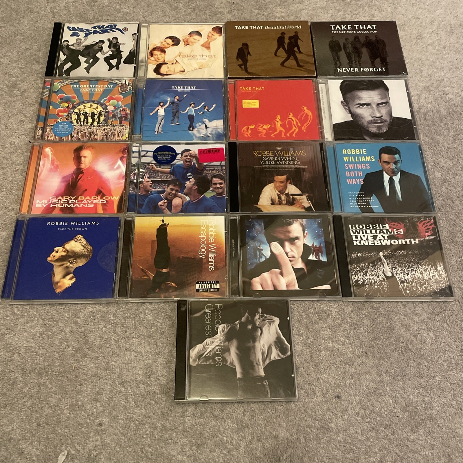 Take That Gary Barlow Robbie Williams 17 CD Album Bundle Vintage Pop