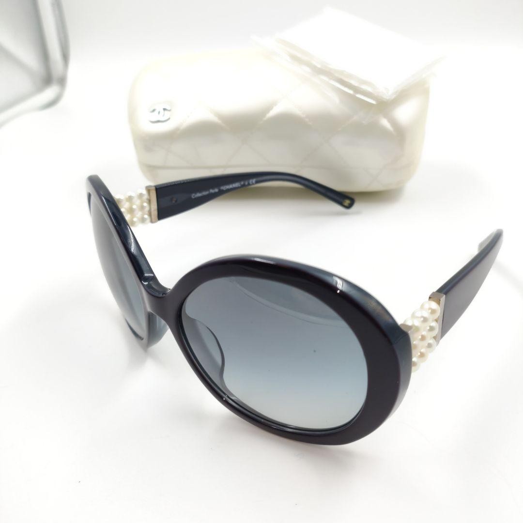 シャネル 5159-H-A フェイクパール　サングラス　パープル CHANEL 5159-H-A Sunglasses Faux Pearl Collection Perle